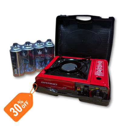 Портативна газова плита — 4 балони у подарунок! Готуй без світла будь-де